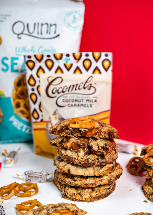 Pretzel Cookies with Cocomels Vanilla & Caramel